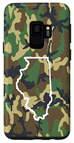 Galaxy S9 Illinois Home IL Camo Gear Illinois Vintage Map Case