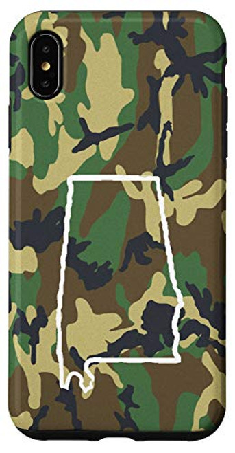 iPhone XS Max Alabama Home AL Camo Gear Alabama Vintage Map Case iPhone XS Max Alabama Home AL Camo Gear Alabama Vintage Map Case