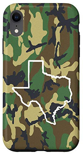 iPhone XR Texas Home TX Camo Gear Texas Vintage Map Case