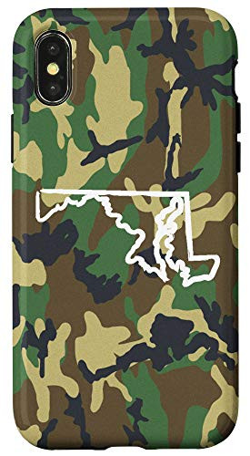 iPhone XXS Maryland Home MD Camo Gear Maryland Vintage Map Case