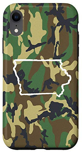 iPhone XR Iowa Home IA Camo Gear Iowa Vintage Map Case