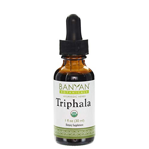 Banyan Botanicals Triphala Liquid Herbal Extract  Organic Formula with Amla Haritaki   Bibhitaki  for Daily Detoxifying Cleansing Rejuvenating*  1oz_  Non-GMO Sustainably Sourced Vegan