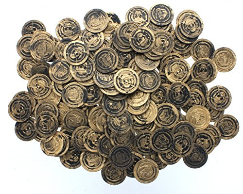 Fun Express Pirate Party Favor Gold Play Coins 144pieces