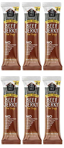 Cosmos Snack Shack 100 All Natural Real Meat Beef Jerky for Dogs - Pack of 6 Dog Jerky Treats