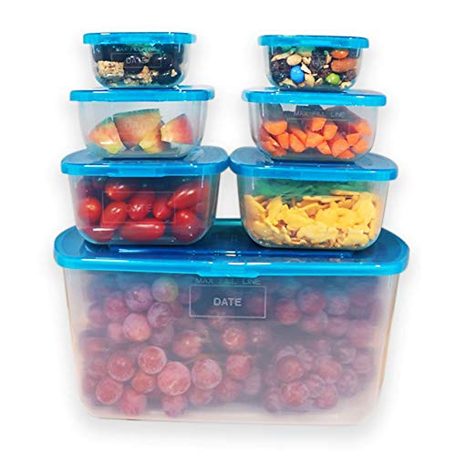 Mr_ Lid Premium Attached Storage Containers  Permanently Attached Plastic Lid Never Lose  Space Saving