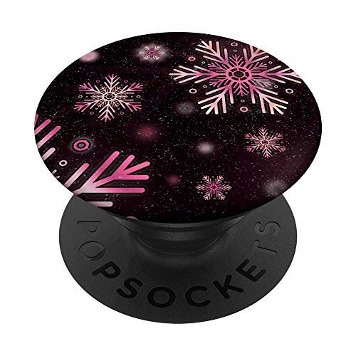 Christmas-Snow for the Winter-Girls Ballet-Pink Snowflakes PopSockets Grip and Stand for Phones and Tablets Christmas-Snow for the Winter-Girls Ballet-Pink Snowflakes PopSockets Grip and Stand for Phones and Tablets