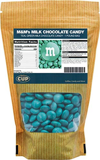 Teal Green Milk Chocolate M Ms Candy 1 Pound Bag Teal Green Milk Chocolate M Ms Candy 1 Pound Bag