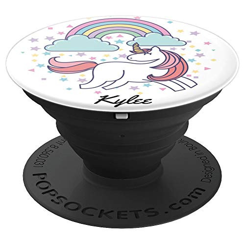 Personalized Name Kylee Cute Unicorn Gift for Girls PopSockets Grip and Stand for Phones and Tablets