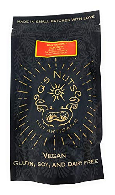 Qs Nuts Original Sweet Roasted Hazelnuts Nut Artisan - No Gluten Soy or Dairy - Traditional Bavarian Flavors of Cinnamon And Vanilla 4 Ounce Pack of 1 Qs Nuts Original Sweet Roasted Hazelnuts Nut Artisan - No Gluten Soy or Dairy - Traditional Bavarian Flavors of Cinnamon And Vanilla 4 Ounce Pack of 1
