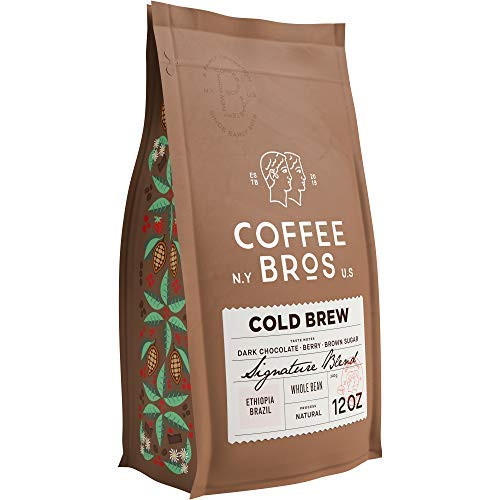 Coffee Bros_ Cold Brew Whole Bean  100 Arabica  1 Bag 12oz  Medium Roast  Great Holiday Gift