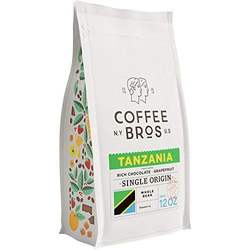 Coffee Bros Tanzanian Peaberry Single Origin Whole Bean Coffee 100 Arabica 1 Bag 12oz Gourmet Specialty Coffee Bros Tanzanian Peaberry Single Origin Whole Bean Coffee 100 Arabica 1 Bag 12oz Gourmet Specialty