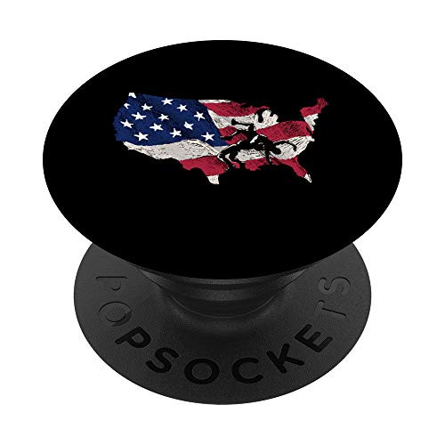 Funny Eat Sleep Wrestle Repeat Wrestling Gift Men Women Kids PopSockets PopGrip Swappable Grip for Phones   Tablets