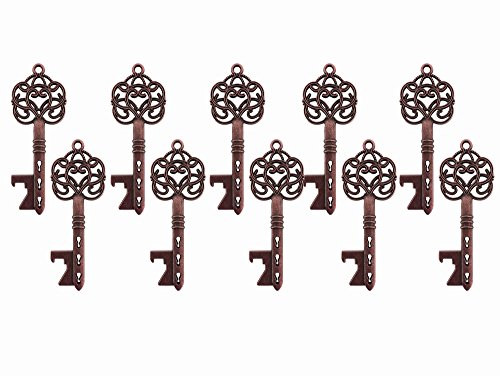 Salome Idea 20 Keys Bottle Opener Antique Skeleton Key Bottle Opener Wedding Party Favor Gift Copper