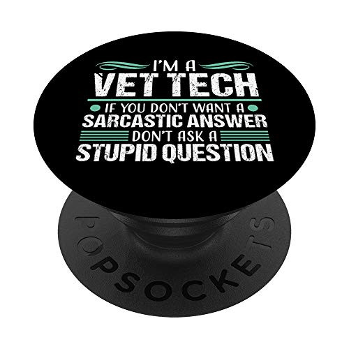 Vet Tech Gift for Women Veterinary Technician Sarcastic PopSockets PopGrip Swappable Grip for Phones Tablets Vet Tech Gift for Women Veterinary Technician Sarcastic PopSockets PopGrip Swappable Grip for Phones Tablets
