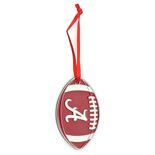 Alabama Crimson Tide NCAA Metal Football Christmas Ornament
