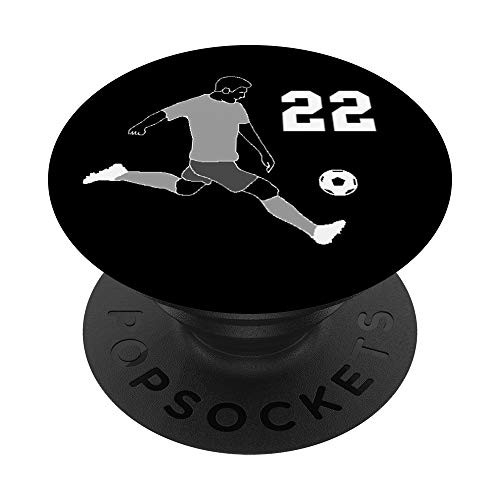 22 Number 22 Gift for soccer boys girls women men PopSockets Grip and Stand for Phones and Tablets 22 Number 22 Gift for soccer boys girls women men PopSockets Grip and Stand for Phones and Tablets