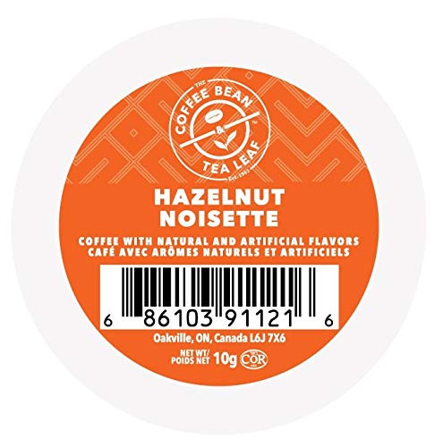 Coffee Bean and Tea Leaf Flavored Coffee Pods Hazelnut Coffee Single Serve Coffee for all Keurig K Cups Brewers Hot or Iced Coffee Coffee in Recyclable Pods 24 Count
