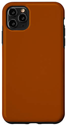 iPhone 11 Pro Max Burnt Orange Solid Color Tone Plain Shade Hue Background Case