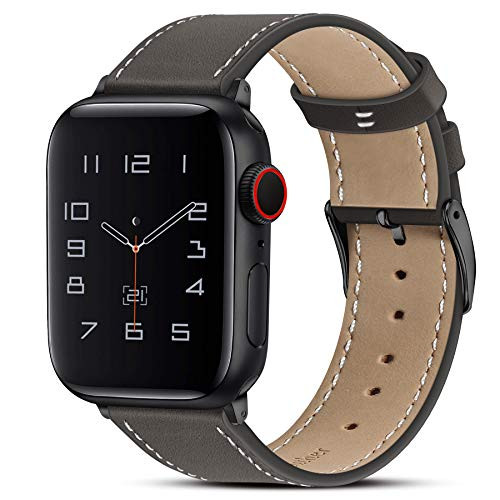 Marge Plus Compatible with Apple Watch Band 42mm 44mm Genuine Leather Replacement Band Compatible with Apple Watch Series 5 4 44mm Series 3 2 1 42mm Ebony Band Black Adapter Marge Plus Compatible with Apple Watch Band 42mm 44mm Genuine Leather Replacement Band Compatible with Apple Watch Series 5 4 44mm Series 3 2 1 42mm Ebony Band Black Adapter