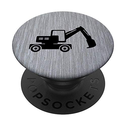 Construction Equipment Wheeled Excavator PopSockets Grip and Stand for Phones and Tablets