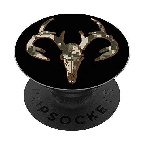 Hunting Camouflage Deer Head Skull Perfect Hunting Gift PopSockets Grip and Stand for Phones and Tablets