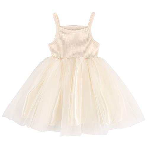 Baby Girls Toddler Tutu Halter Dress Sleeveless Princess Infant Tulle Sundress Dress Beige 2-3 Years Baby Girls Toddler Tutu Halter Dress Sleeveless Princess Infant Tulle Sundress Dress Beige 2-3 Years