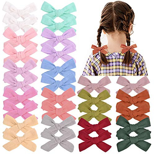 30PCS Baby Girls Hair Bows Clips Linen Hair Barrettes Boutique Hair Accessories for Kids Toddlers Babies in Pairs 30PCS Baby Girls Hair Bows Clips Linen Hair Barrettes Boutique Hair Accessories for Kids Toddlers Babies in Pairs