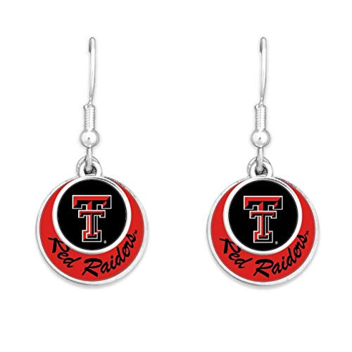 FTH 55427 Texas TECH Double Disk Earrings