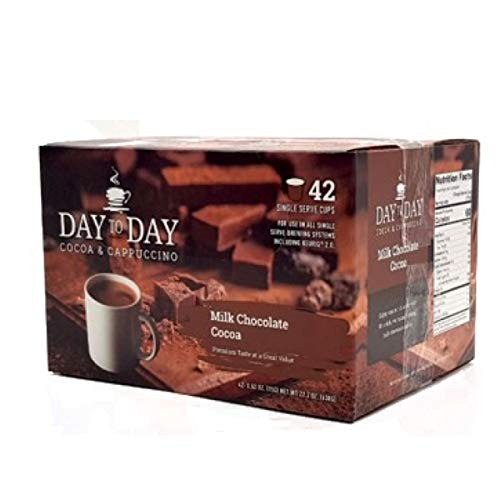 Day to Day Coffee Milk Chocolate Hot Cocoa Single Serve Cups - 42 Count