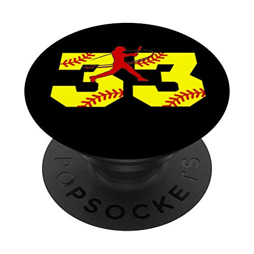 Softball Popsocket 33 - Girls Softball Jersey Number 33 Bat PopSockets PopGrip Swappable Grip for Phones Tablets Softball Popsocket 33 - Girls Softball Jersey Number 33 Bat PopSockets PopGrip Swappable Grip for Phones Tablets