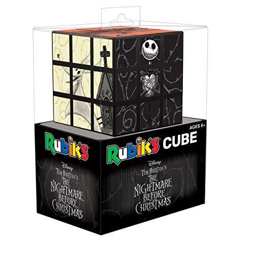 Nightmare Before Christmas Rubiks Cube  Collectible Puzzle Cube Featuring Characters - Jack Sally Oogie Boogie Zero as Well as Lock Shock and Barrel  Officially Licensed 3x3x3 Rubiks Cube
