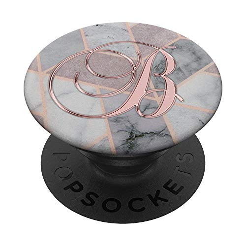 Grip Initial B Golden Rose Pink Grey White Marbled Design PopSockets Grip and Stand for Phones and Tablets Grip Initial B Golden Rose Pink Grey White Marbled Design PopSockets Grip and Stand for Phones and Tablets
