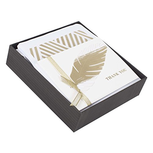 Hallmark Signature Thank You Cards Gilded Feather 8 Cards and Envelopes Hallmark Signature Thank You Cards Gilded Feather 8 Cards and Envelopes