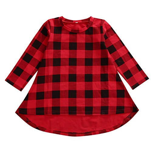 Toddler Baby Girl Plaid Christmas Dress Romper Ruffle Red Plaid Princess Dress Xmas Clothes Party Dress Fall Outfits5-6Y Baby Girl Plaid Dress B Toddler Baby Girl Plaid Christmas Dress Romper Ruffle Red Plaid Princess Dress Xmas Clothes Party Dress Fall Outfits5-6Y Baby Girl Plaid Dress B