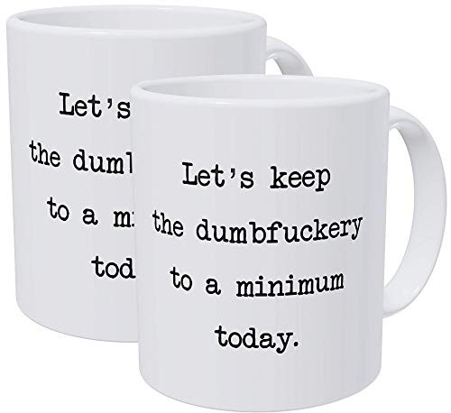 Willcallyou Pack of 2 Lets Keep It Friendly and Peaceful today 11 Ounces Funny White Coffee Mug Willcallyou Pack of 2 Lets Keep It Friendly and Peaceful today 11 Ounces Funny White Coffee Mug