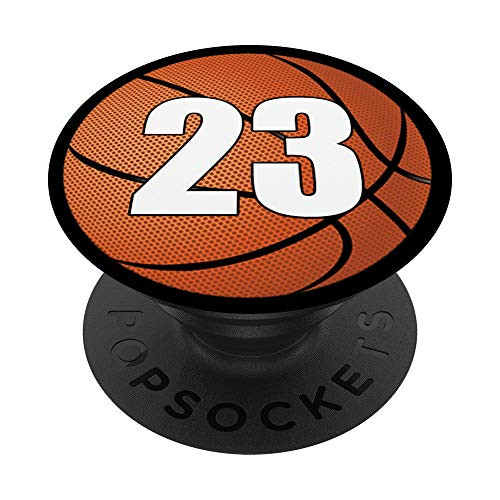 Basketball Number 23 PopSockets Grip and Stand for Phones and Tablets Basketball Number 23 PopSockets Grip and Stand for Phones and Tablets