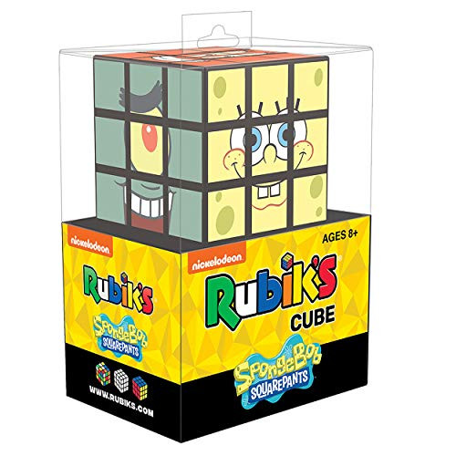 Spongebob Squarepants Rubiks Cube  Collectible Puzzle Cube Featuring Characters - Patrick Squidward Sandy Cheeks Plankton and Mr_ Krabs  Officially Licensed 3x3x3 Nickelodeon Rubiks Cube