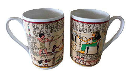 100 Egyptian Porcelian Ceramic 11oz Coffe Mug Cup Decorative Ancient Cleopatra Egypt Pharaoh Pharaohs Pharaohs Hieroglyphic Hieroglyphs Mythology Heat Resistant Mugs is Fun Suitable for Restaurant