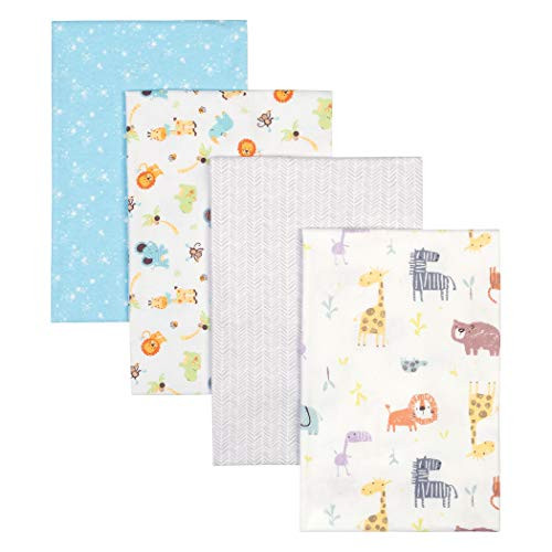Trend Lab Jungle 4 Pack Flannel Blankets
