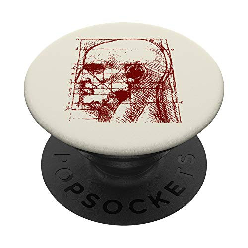 Leonardo da Vinci Art Head design PopSockets Grip and Stand for Phones and Tablets