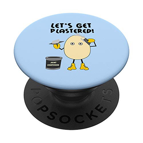 Get Plastered Funny Construction PopSockets Grip and Stand for Phones and Tablets