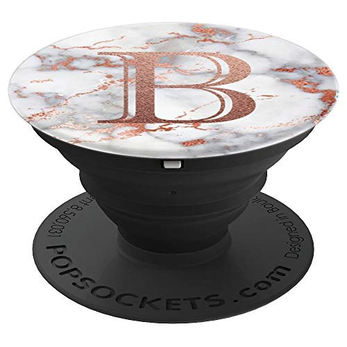 Marble with Letters B Monogram Pink Letter for Initial PopSockets Grip and Stand for Phones and Tablets Marble with Letters B Monogram Pink Letter for Initial PopSockets Grip and Stand for Phones and Tablets