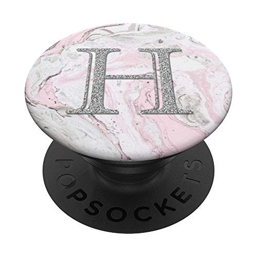 Marble with Letters H Monogram Letter Initial PopSockets Grip and Stand for Phones and Tablets Marble with Letters H Monogram Letter Initial PopSockets Grip and Stand for Phones and Tablets