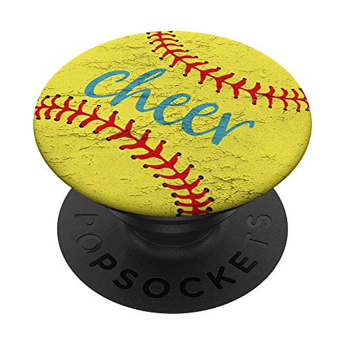 Cheer Softball Yellow Ball Sports For Girls Pitcher Catcher PopSockets PopGrip Swappable Grip for Phones Tablets Cheer Softball Yellow Ball Sports For Girls Pitcher Catcher PopSockets PopGrip Swappable Grip for Phones Tablets