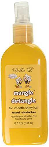 BELLA B NATURALS Mangle Hair Detangle Set 6_7 oz - 2 Pack - Hair Detangler Spray Natural - Hair Detangler For Kids - Kids Hair Care - Detangler Curly Hair - Hypoallergenic - Alcohol Free