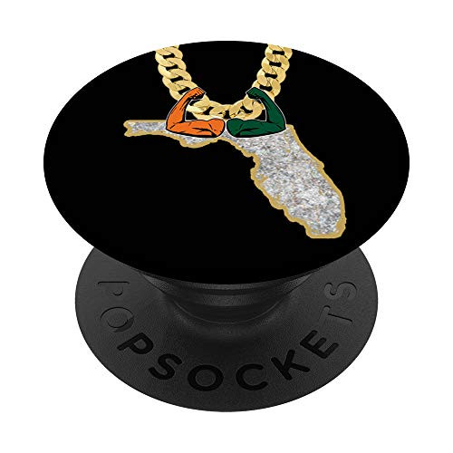 Miami Football Fan State Chain 2020 PopSockets Grip and Stand for Phones and Tablets