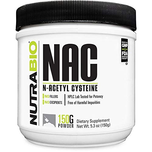 NutraBio N-Acetyl Cysteine Supplement NAC  150 Grams Powder 600mg Serving