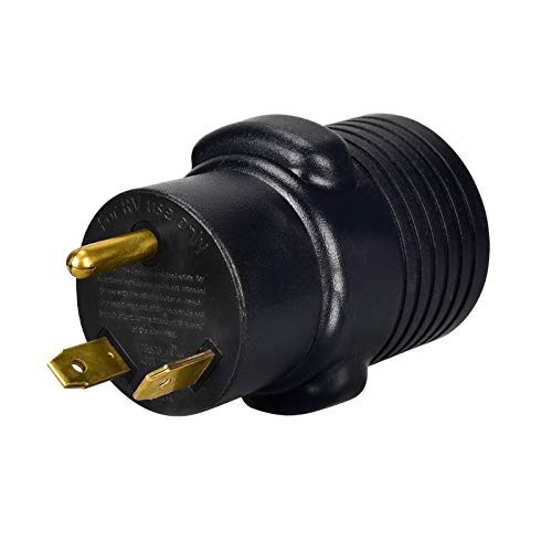ElecStream Tech NEMA TT-30P to 14-50R RV Adaptor Converter ?30AMP Male 3-Prong Plug to 50 AMP Female Generator RV Power Adapter