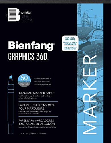 Bienfang Graphics 360 Marker Paper Pad 11-Inch by 14-Inch 50 Sheets