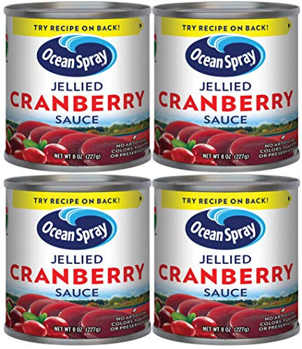 Ocean Spray Jellied Cranberry Sauce Pack of 4 8 oz Mini Cans